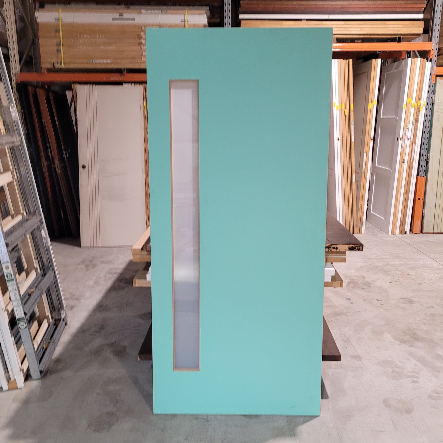 Timber Entry Door - 2040h x 920w Solid Core w/ 1 x Obscure Glass *Factory 2nd* 10559