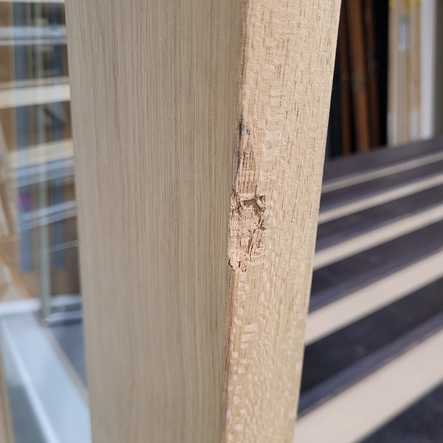 Timber Entry Door - 2040h x 1200w Solid Core w/ 1 x Clear Glass *Factory 2nd* 10561