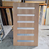 Timber Entry Door - 2040h x 1200w Solid Core w/ 6 x Obscure Glass (XN16) *Factory 2nd* 10562