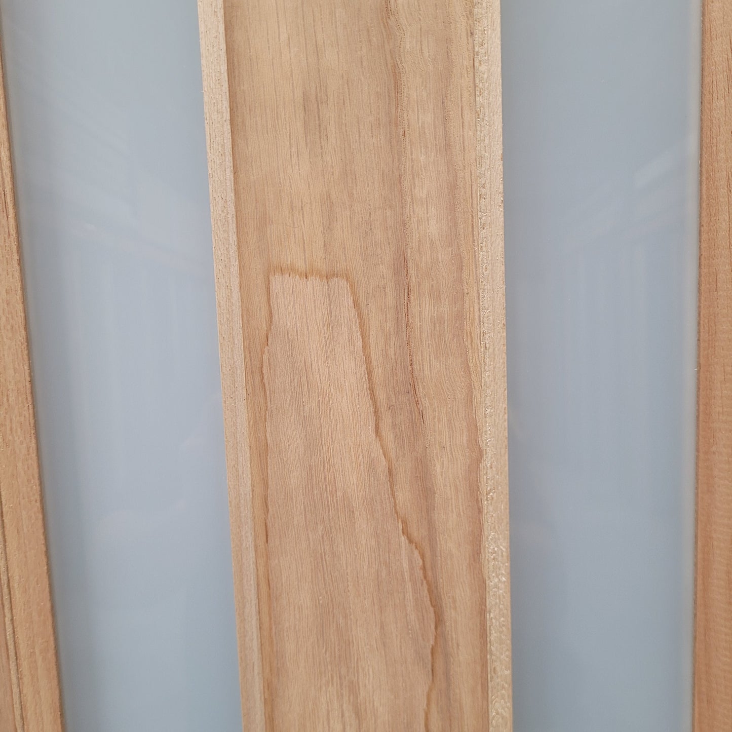 Timber Entry Door - 2340h x 1200w Solid Core w/ 5 x Obscure Glass *Factory 2nd* 10570