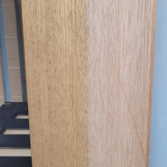 Timber Entry Door - 2340h x 1200w Solid Core w/ 5 x Obscure Glass *Factory 2nd* 10571