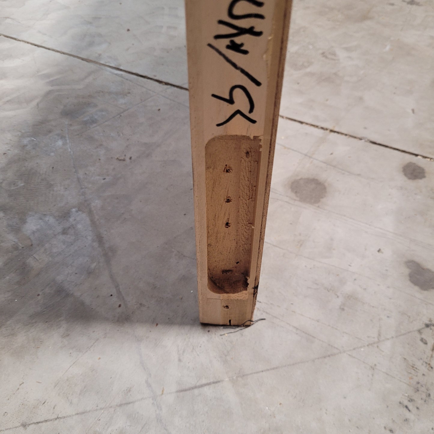 Timber Entry Door - 2340h x 1200w Solid Core w/ 1 x Obscure Glass *Factory 2nd* 10573