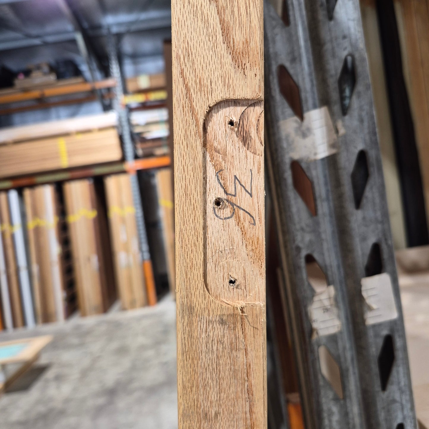 Timber Entry Door - 2040h x 1200w Solid Core w/ 5 x Clear Glass *Factory 2nd* 10587