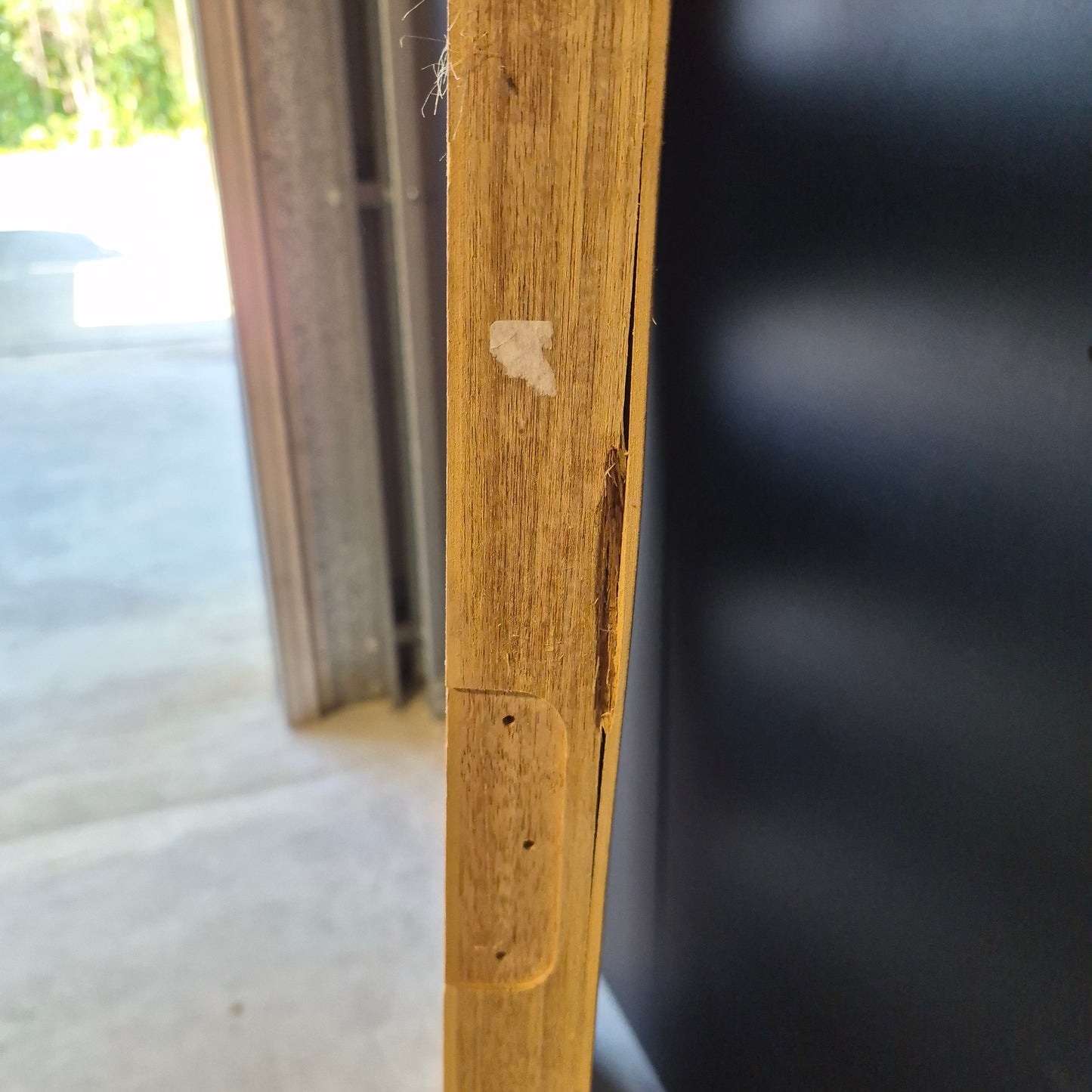 Timber Entry Door - 2040h x 1200w Solid Core w/ 4 x Obscure Glass *Factory 2nd* 10591