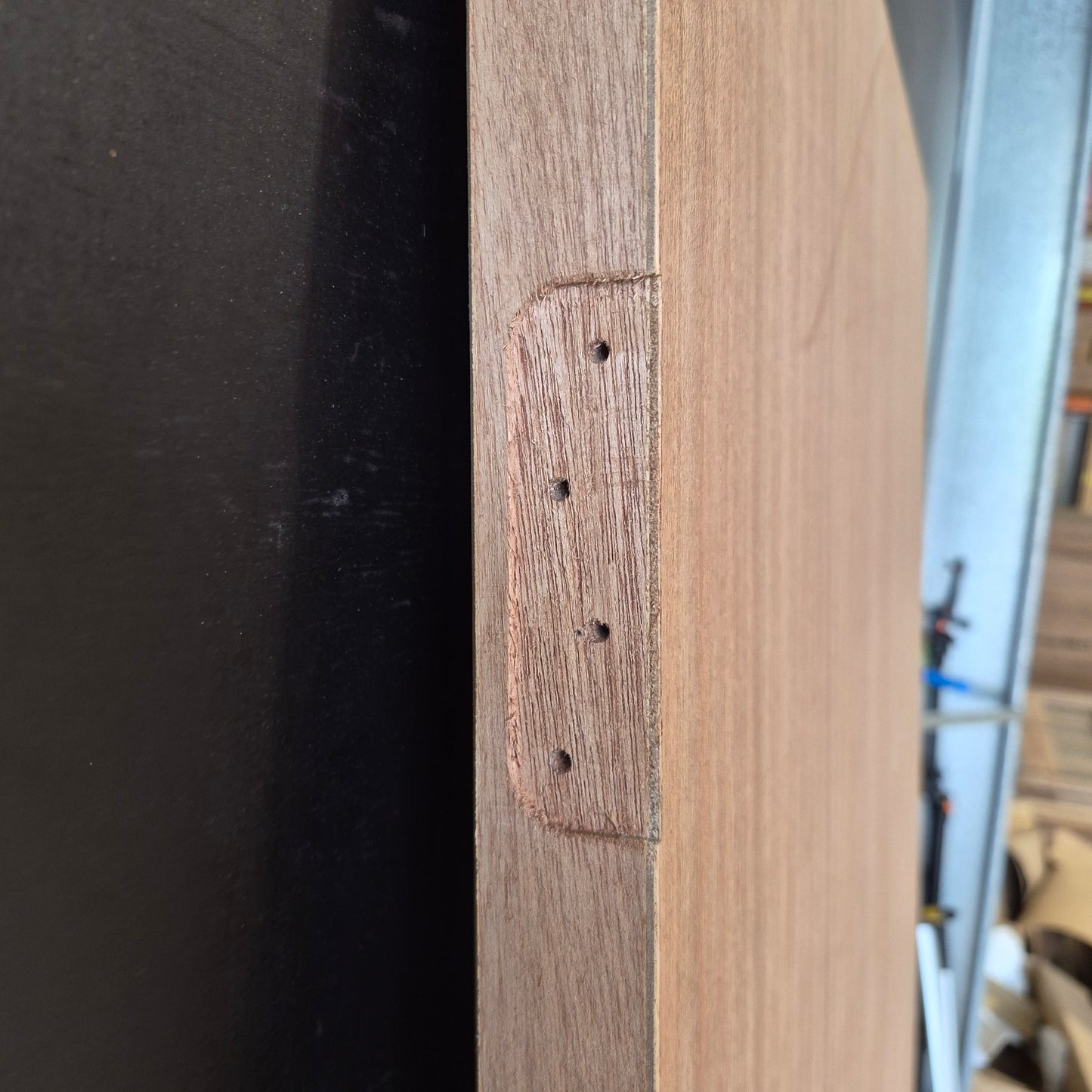 Timber Entry Door - 2040h x 820w Solid Core w/ Raised Moulding One Side *Factory 2nd* 10597