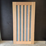 Timber Entry Door - 2340h x 1200w Solid Core w/ 5 x Obscure Glass (XS45) *Factory 2nd* 10606