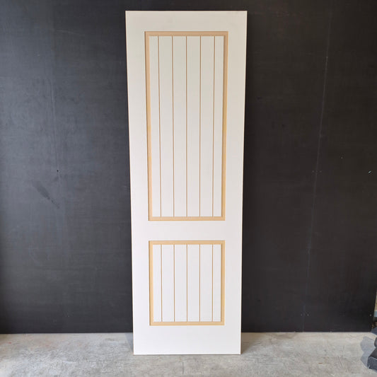 Timber Door - 2340h x 770w Hollow Core Internal Door w/ Pattern (Sorrento) *Factory 2nd* SKU: 10619