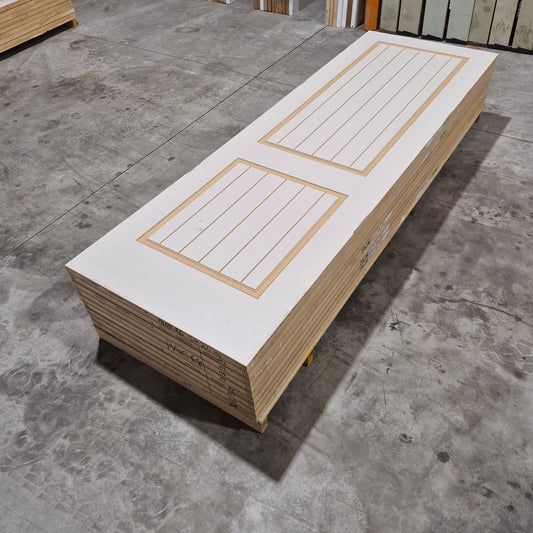 Timber Door - 2340h x 770w Hollow Core Internal Door w/ Pattern (Sorrento) *Factory 2nd* SKU: 10619