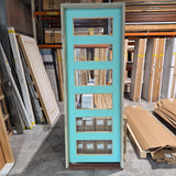 Timber Entry Door - Pre-Hung in a 2430h x 887w Frame w/ 6 x Clear Glass (NEX36) *Factory 2nd* 10634