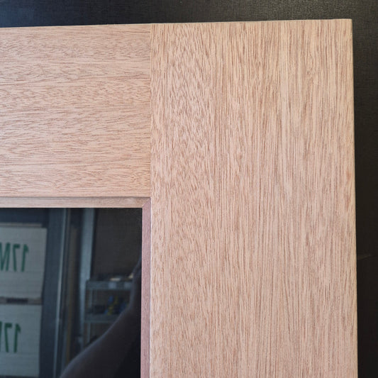 Timber Entry Door - 2040h x 1200w Solid Core w/ 4 x Clear Glass (XS24) *Factory 2nd* 10669