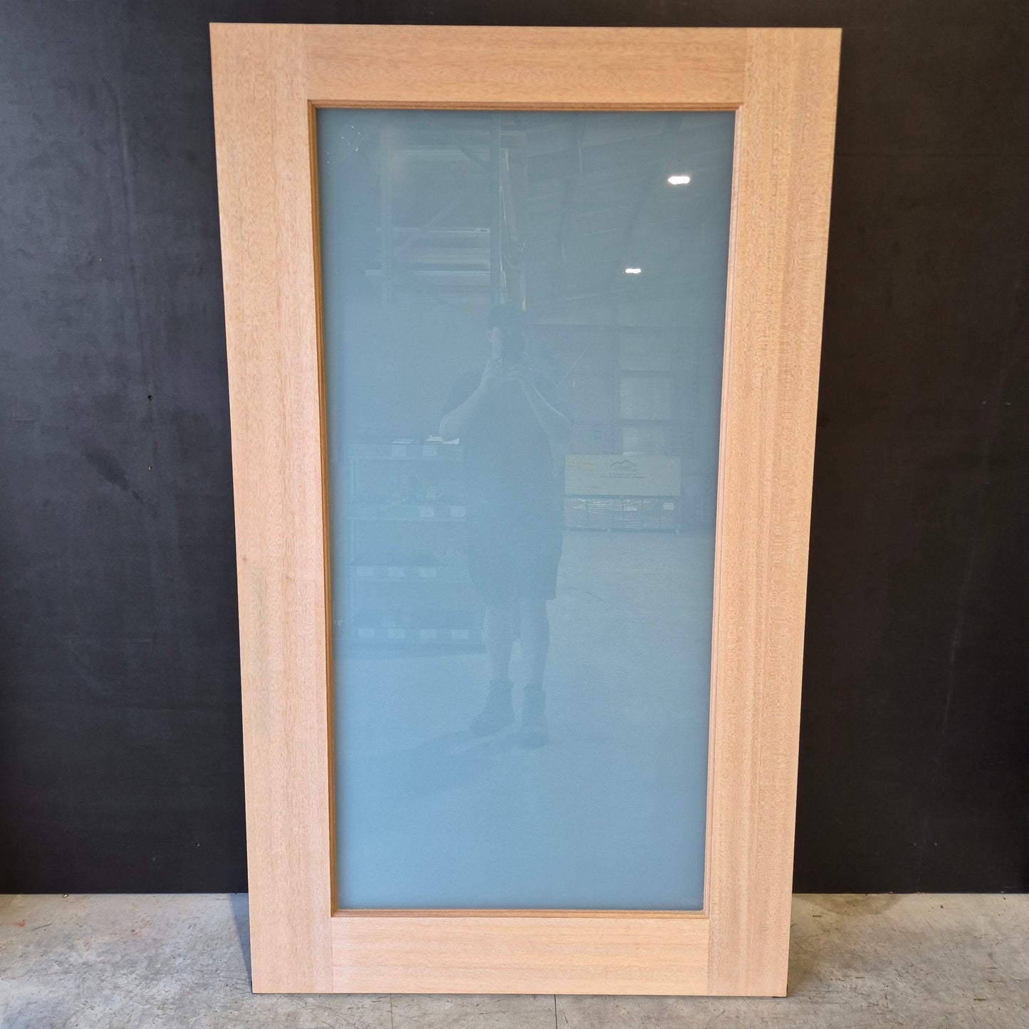 Timber Entry Door - 2040h x 1200w Solid Core w/ 1 x Obscure Glass (JST1) *Factory 2nd* 10670