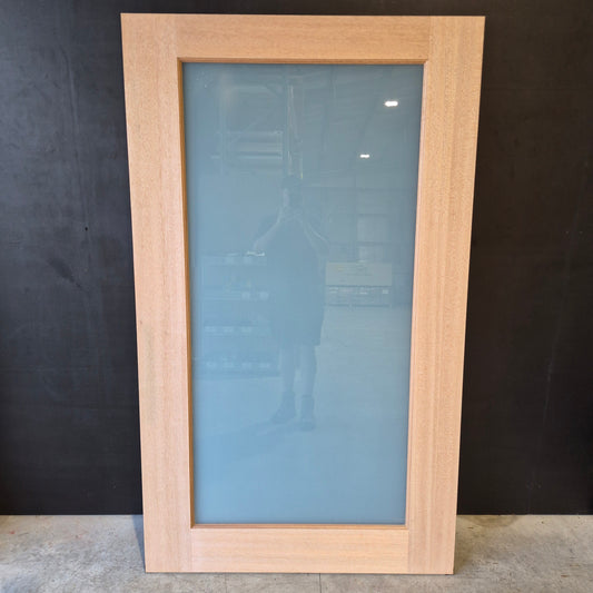 Timber Entry Door - 2040h x 1200w Solid Core w/ 1 x Obscure Glass (JST1) *Factory 2nd* 10670