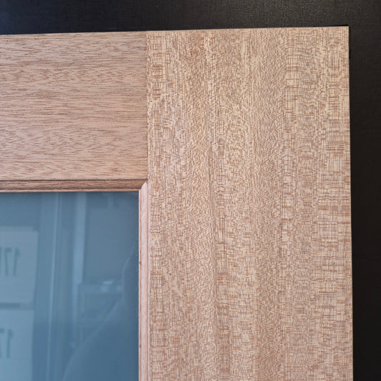 Timber Entry Door - 2040h x 1200w Solid Core w/ 1 x Obscure Glass (JST1) *Factory 2nd* 10670