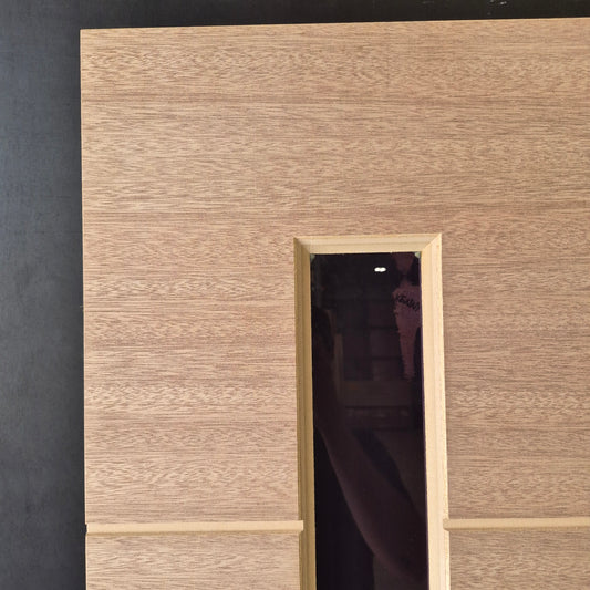 Timber Entry Door - 2040h x 1200w Solid Core w/ 1 x Tinted Glass (XLR160) *Factory 2nd* 10672