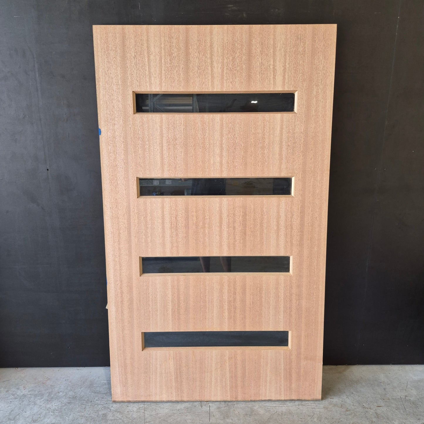 Timber Entry Door - 2040h x 1200w Solid Core w/ 4 x Clear Glass (XN5) *Factory 2nd* 10673