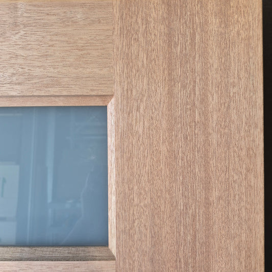 Timber Entry Door - 2040h x 1200w Solid Core w/ 6 x Obscure Glass (XS26) *Factory 2nd* 10675