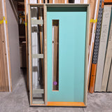 Timber Entry Door - Pre-Hung in a 2092h x 1210w Frame w/ 1 x Clear Glass *Factory 2nd* 10679