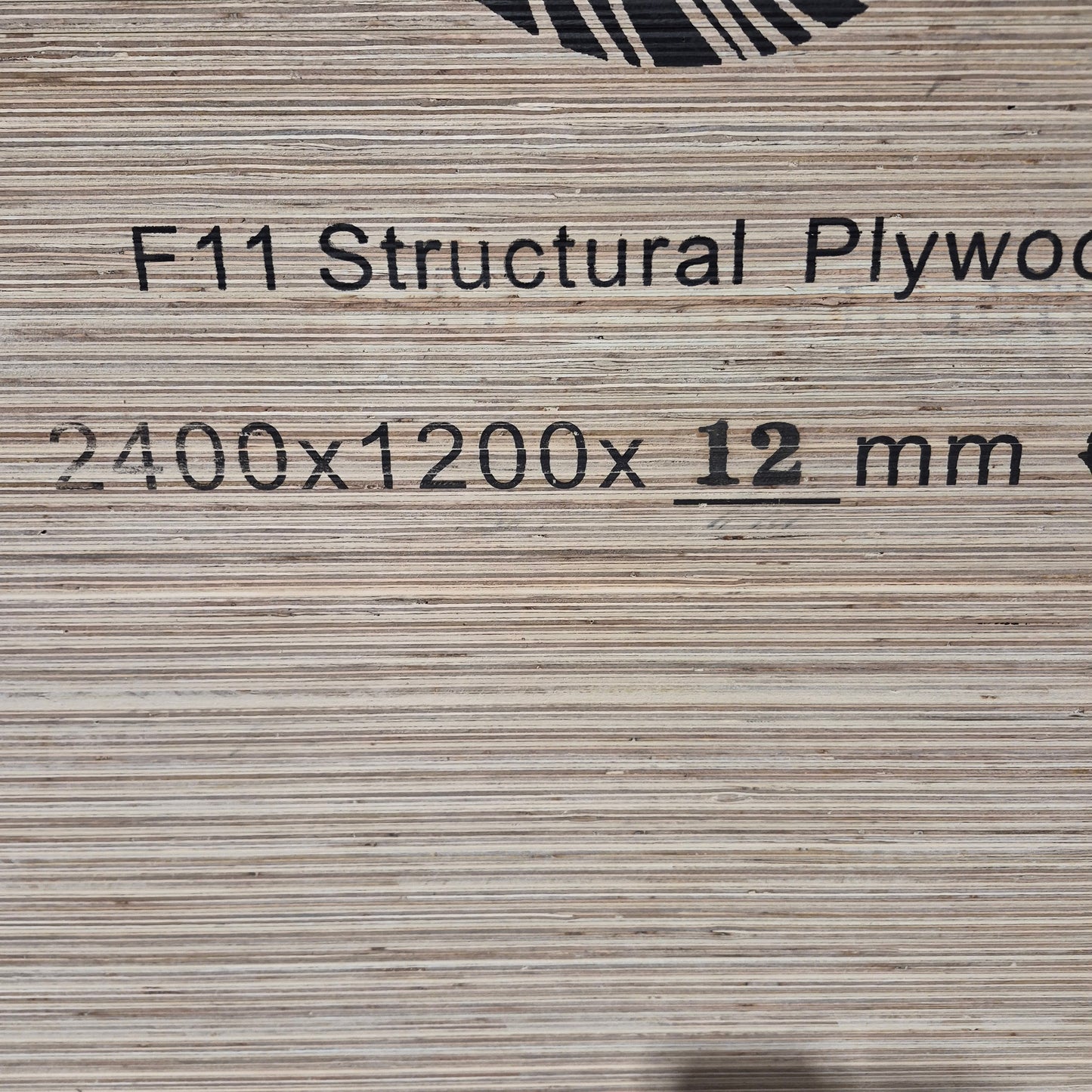 Plywood - 2400 x 1200 x 12mm CD Grade F11 Structural Ply *New* 10684