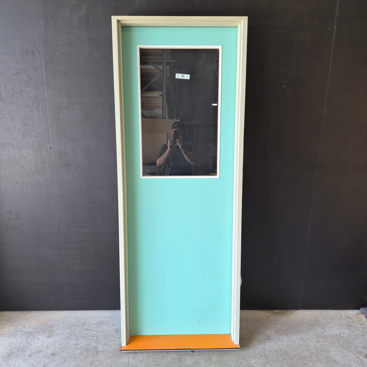 Timber Entry Door - Pre-Hung in a 2095h x 787w Frame w/ 1 x Clear Glass (XF3) *Factory 2nd* 10690