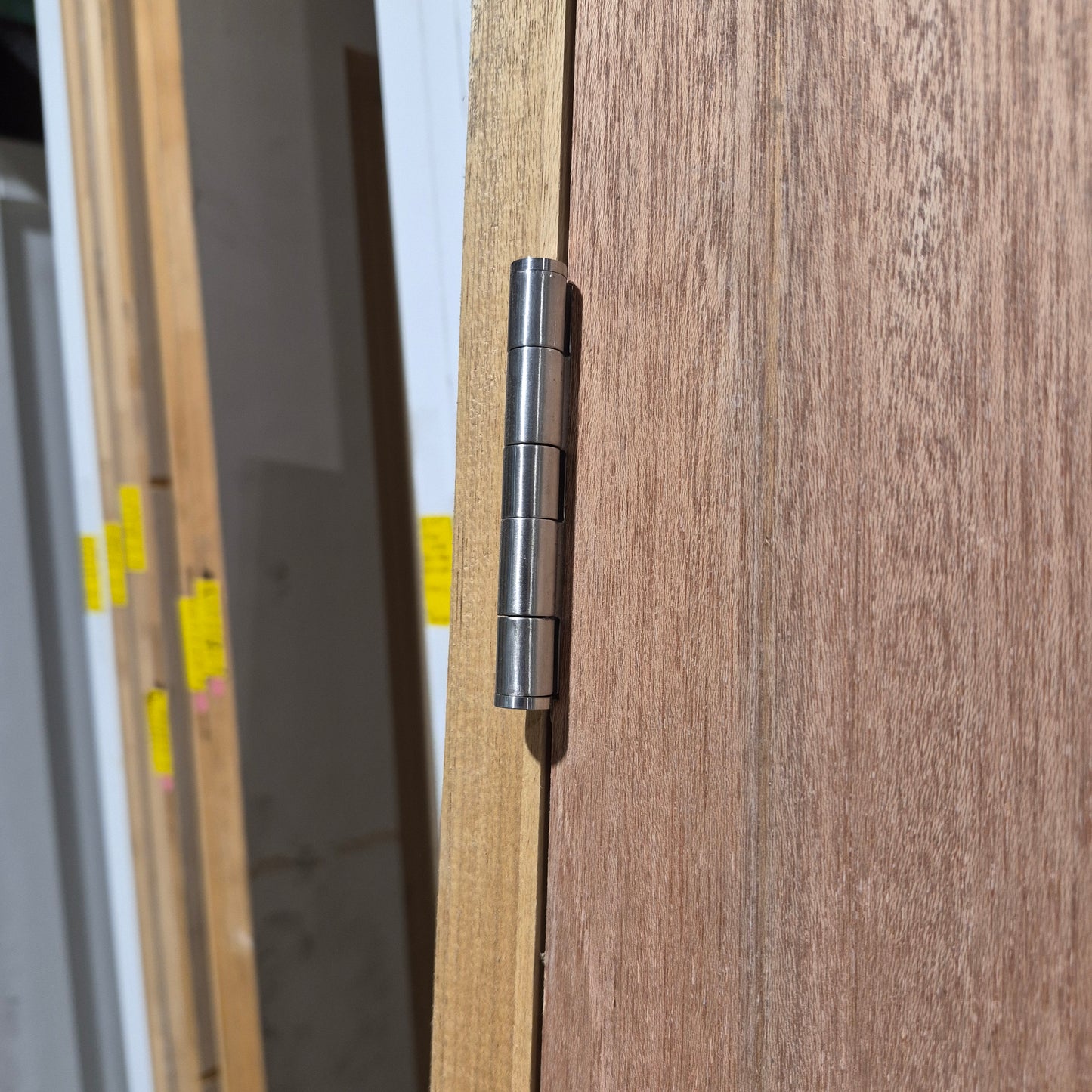 Timber Entry Door - Pre-Hung in a 2130h x 1087w Frame w/ 4 x Obscure Glass (XS11) *Factory 2nd* 10692