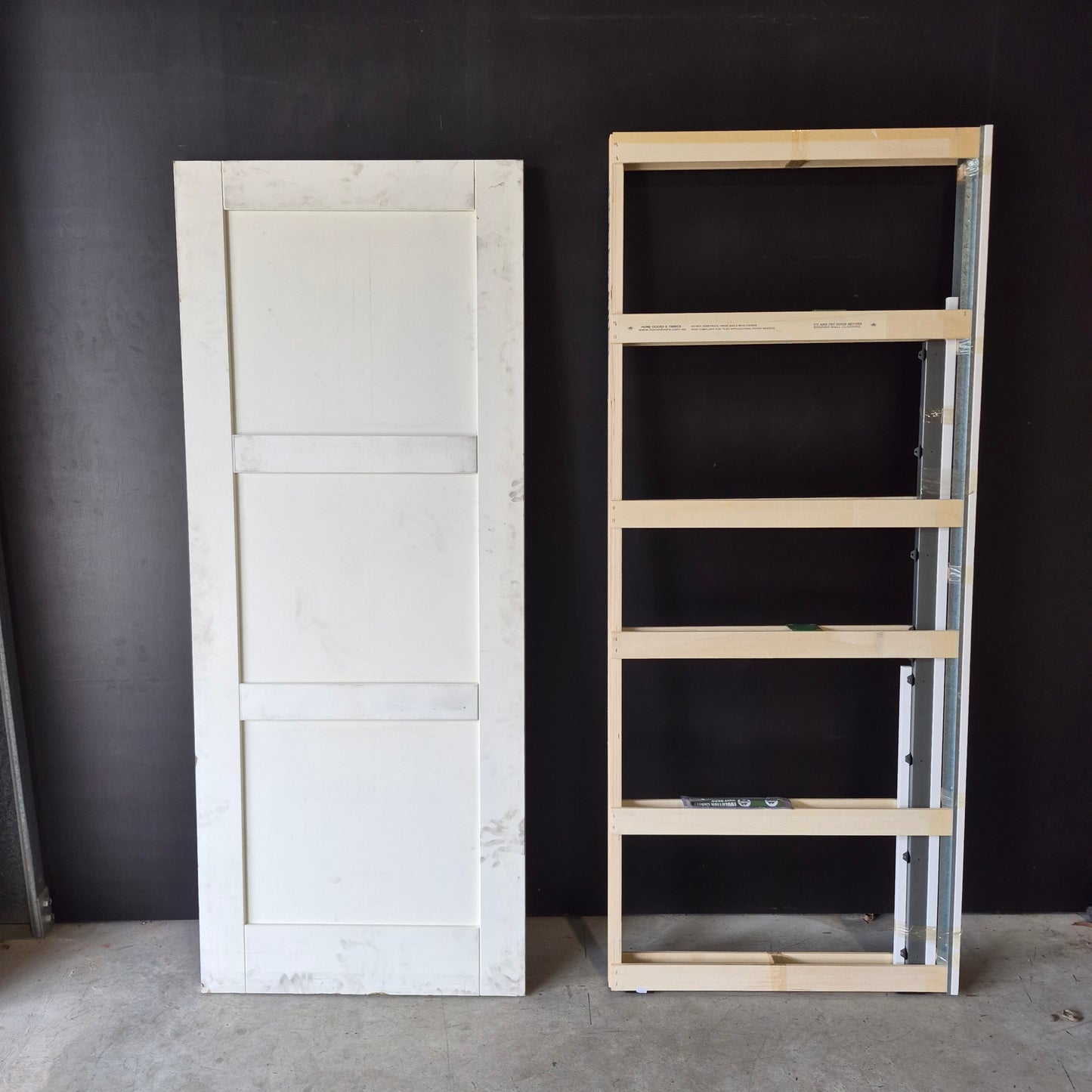 Cavity Slider Frame + Door - 2040h x 820w Semi-Solid Core Internal w/ Infill Panels *2nd* SKU: 10693