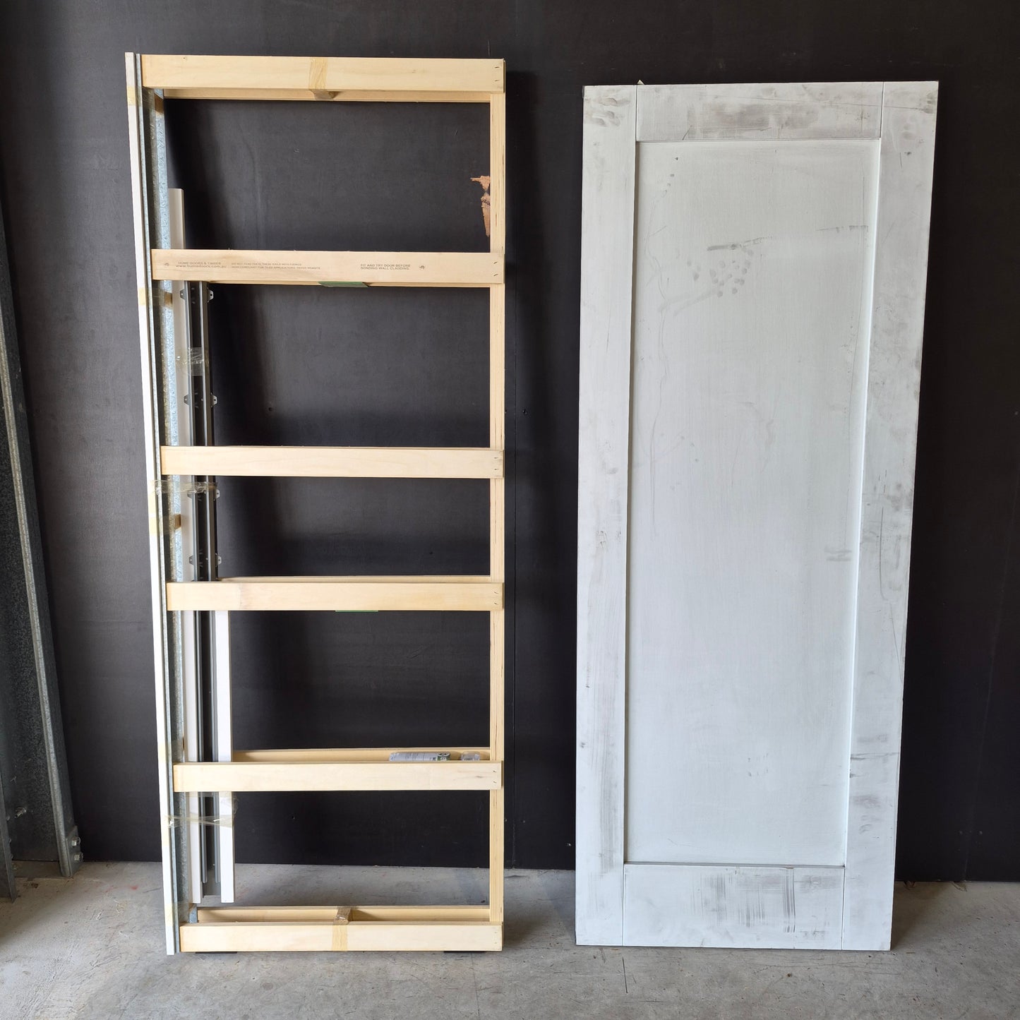 Cavity Slider Frame + Door - 2040h x 770w Semi-Solid Core Internal w/ Infill Panel *2nd* SKU: 10694