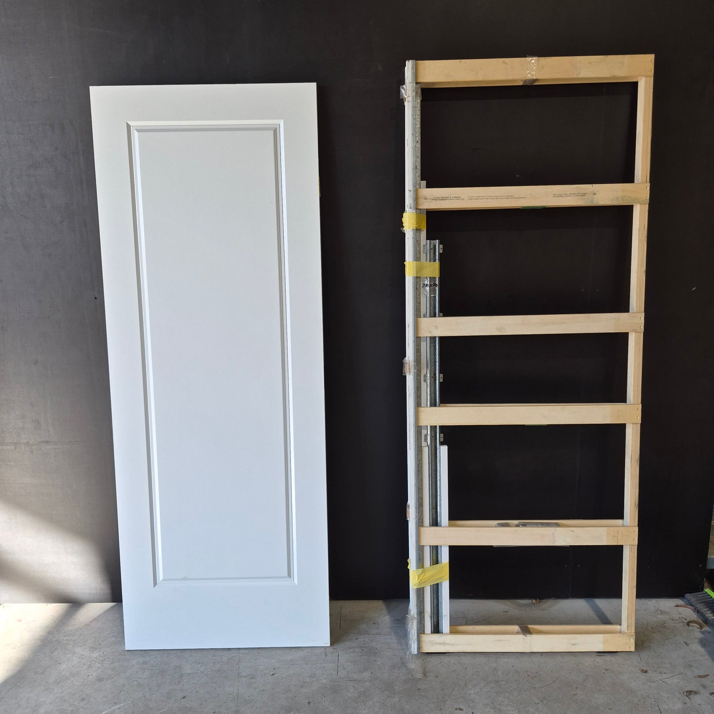 Cavity Slider Frame + Door -2040h x 770w Semi-Solid Core Internal w/Pattern *Factory 2nd* SKU: 10695