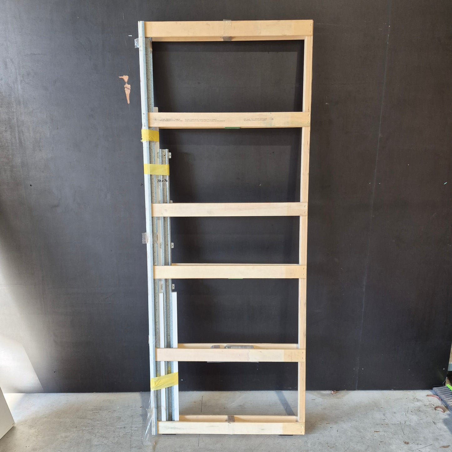 Cavity Slider Frame + Door -2040h x 770w Semi-Solid Core Internal w/Pattern *Factory 2nd* SKU: 10695