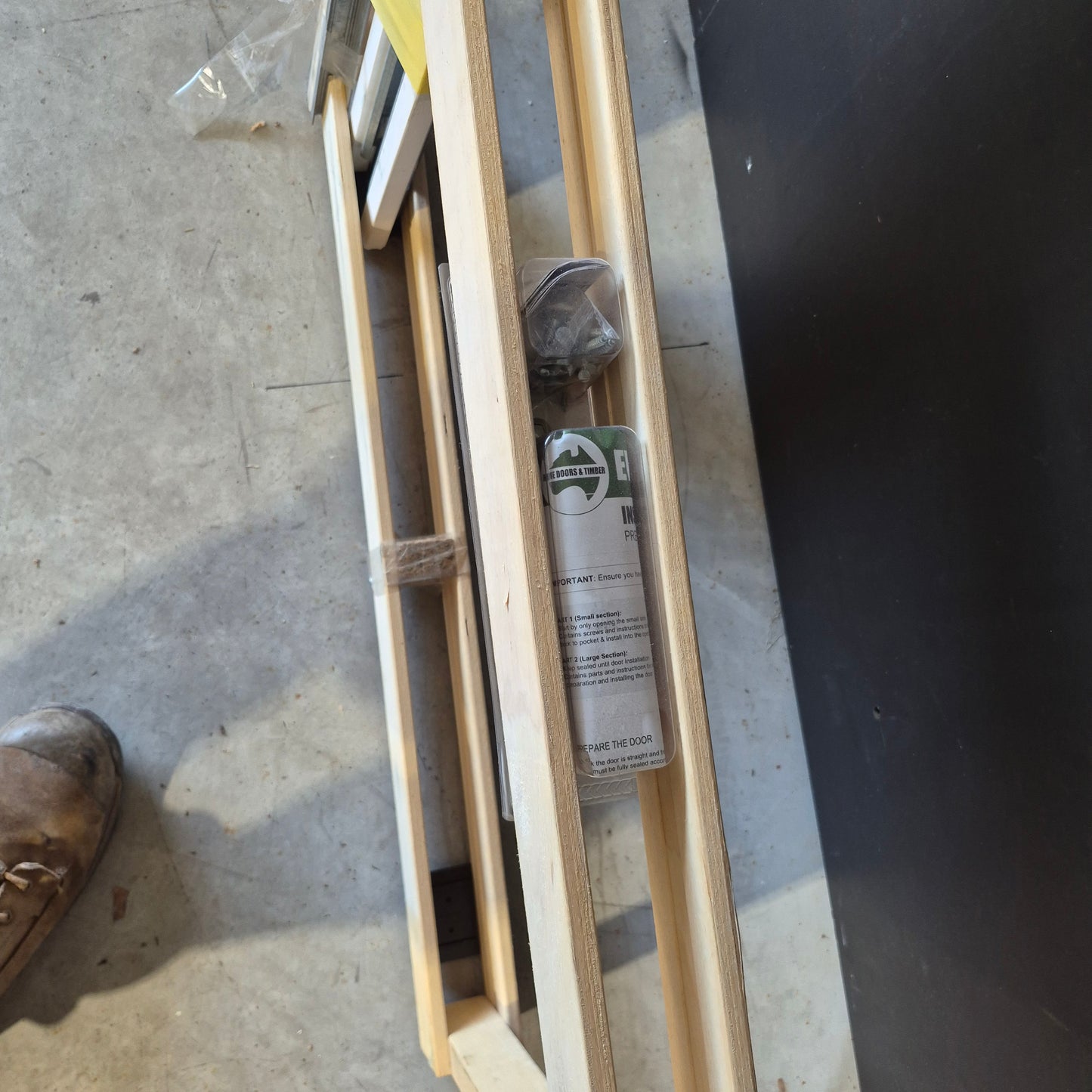 Cavity Slider Frame + Door -2040h x 770w Semi-Solid Core Internal w/Pattern *Factory 2nd* SKU: 10695