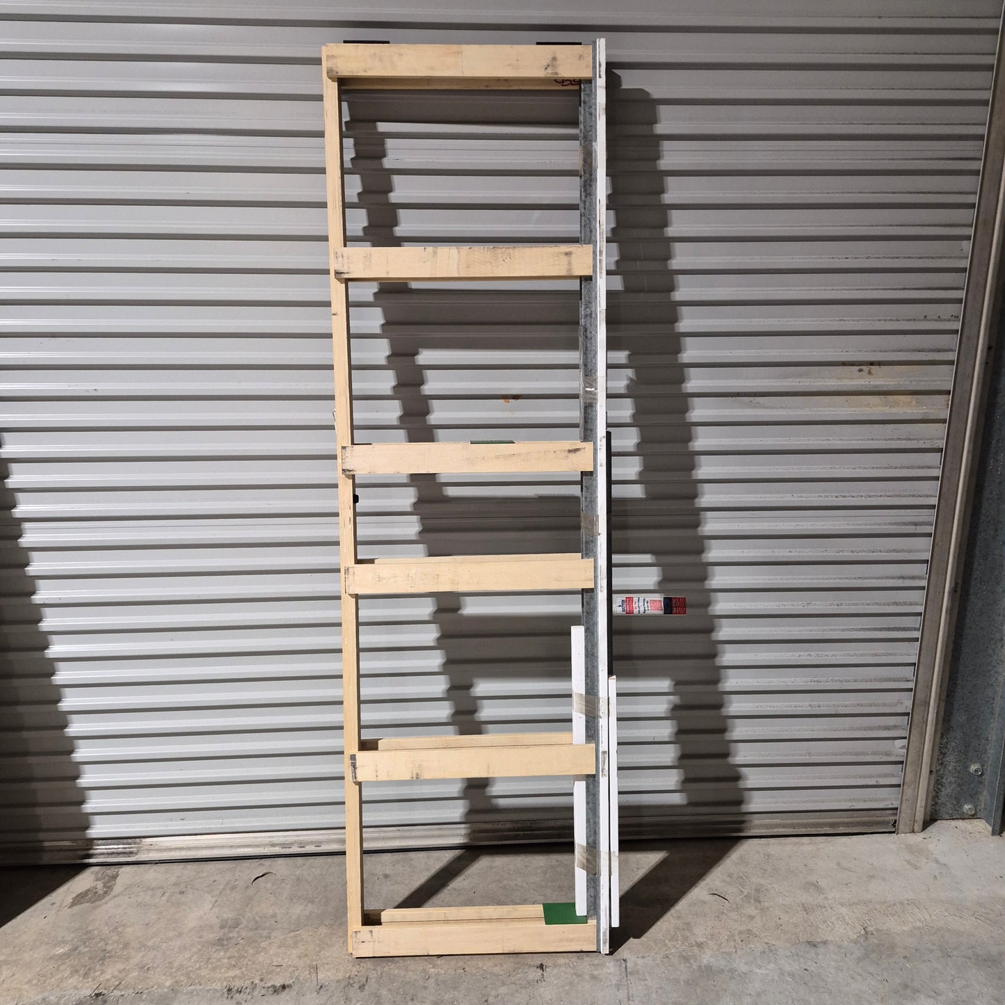 Cavity Slider Frame + Door - 2040h x 620w Hollow Core w/ Pattern (HAG9) *Factory 2nd* SKU: 10696
