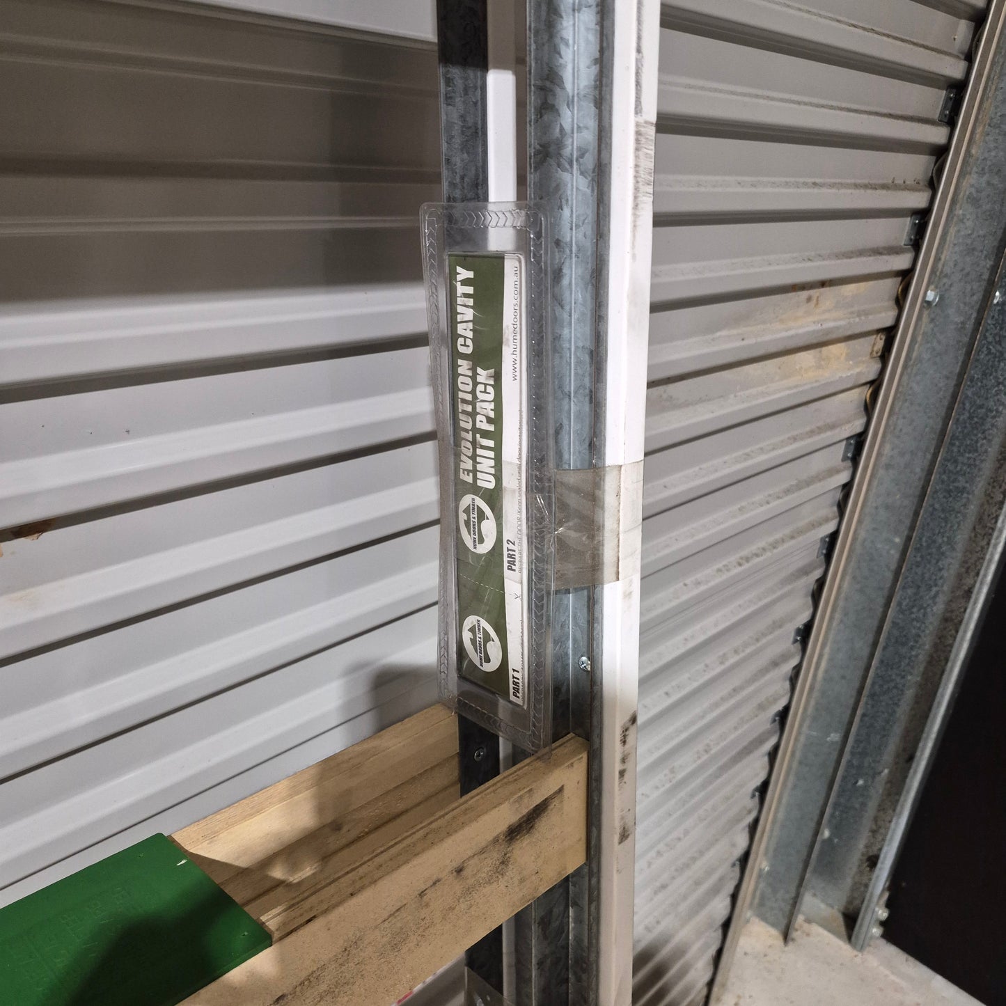 Cavity Slider Frame + Door - 2040h x 620w Hollow Core w/ Pattern (HAG9) *Factory 2nd* SKU: 10696