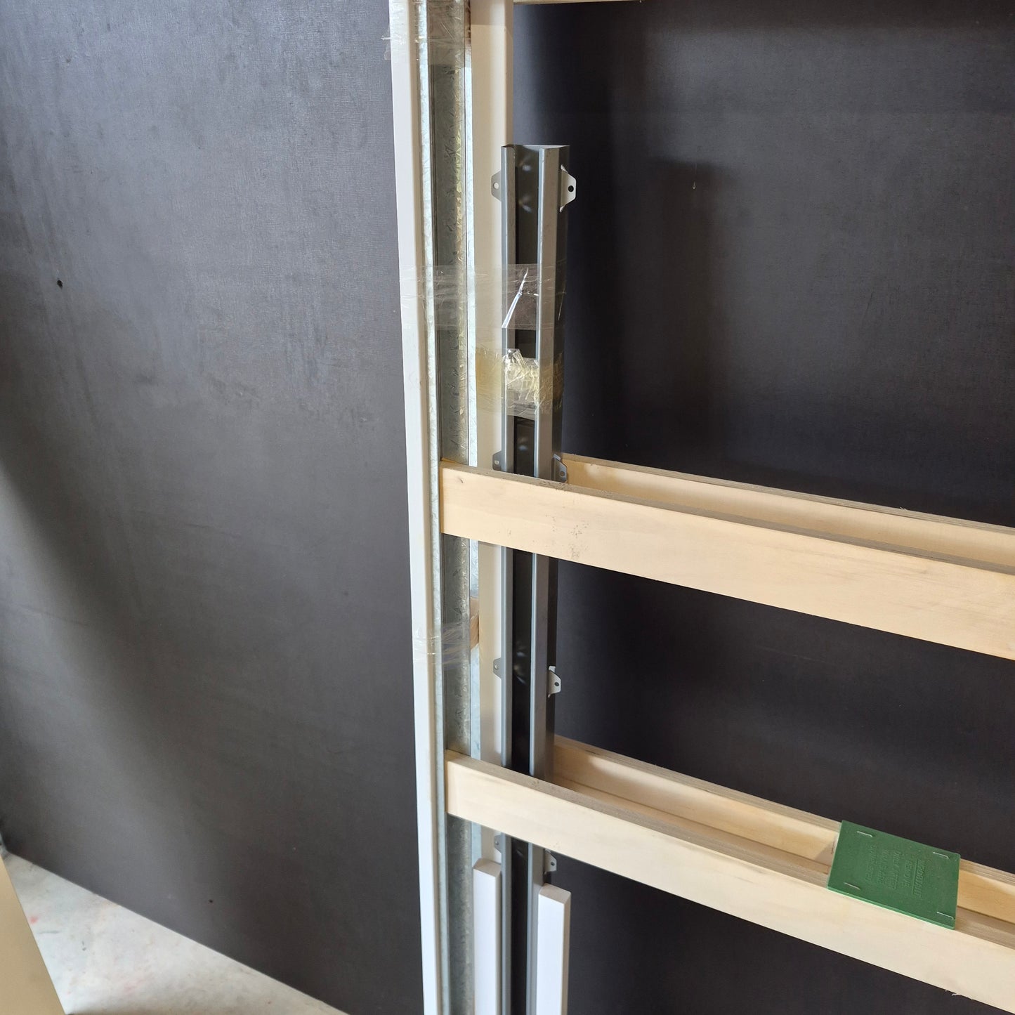 Cavity Slider Frame + Door - 2040h x 770w Hollow Core Internal w/ Pattern *Factory 2nd* SKU: 10700