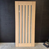 Timber Entry Door - 2040h x 1020w Solid Core w/ 5 x Obscure Glass (AWOWS 5VG) *Factory 2nd* 10701