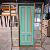 Timber Entry Door - Pre-Hung in a 2430h x 1750w Frame, Solid Core w/ Pattern *Factory 2nd* 10705