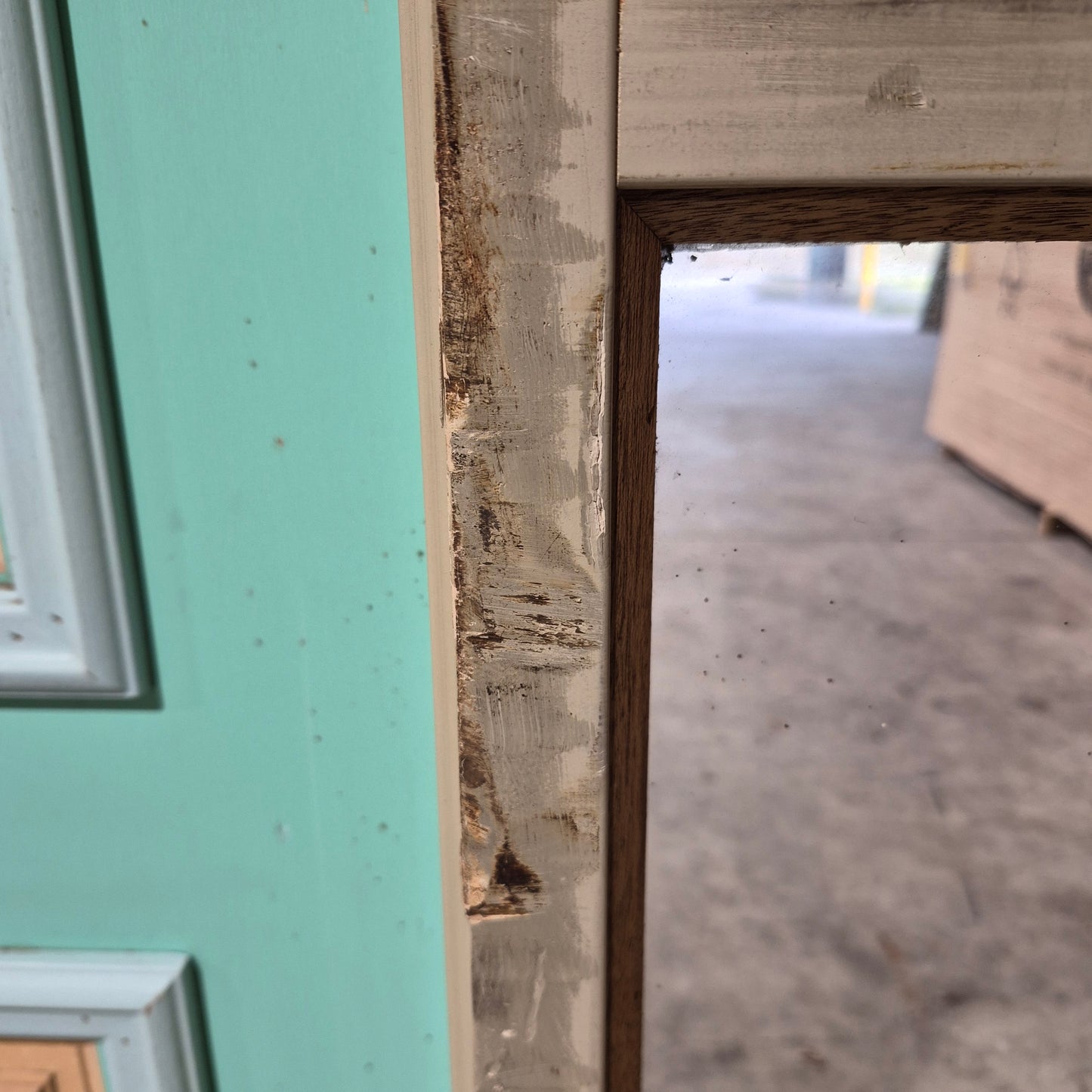 Timber Entry Door - Pre-Hung in a 2430h x 1750w Frame, Solid Core w/ Pattern *Factory 2nd* 10705
