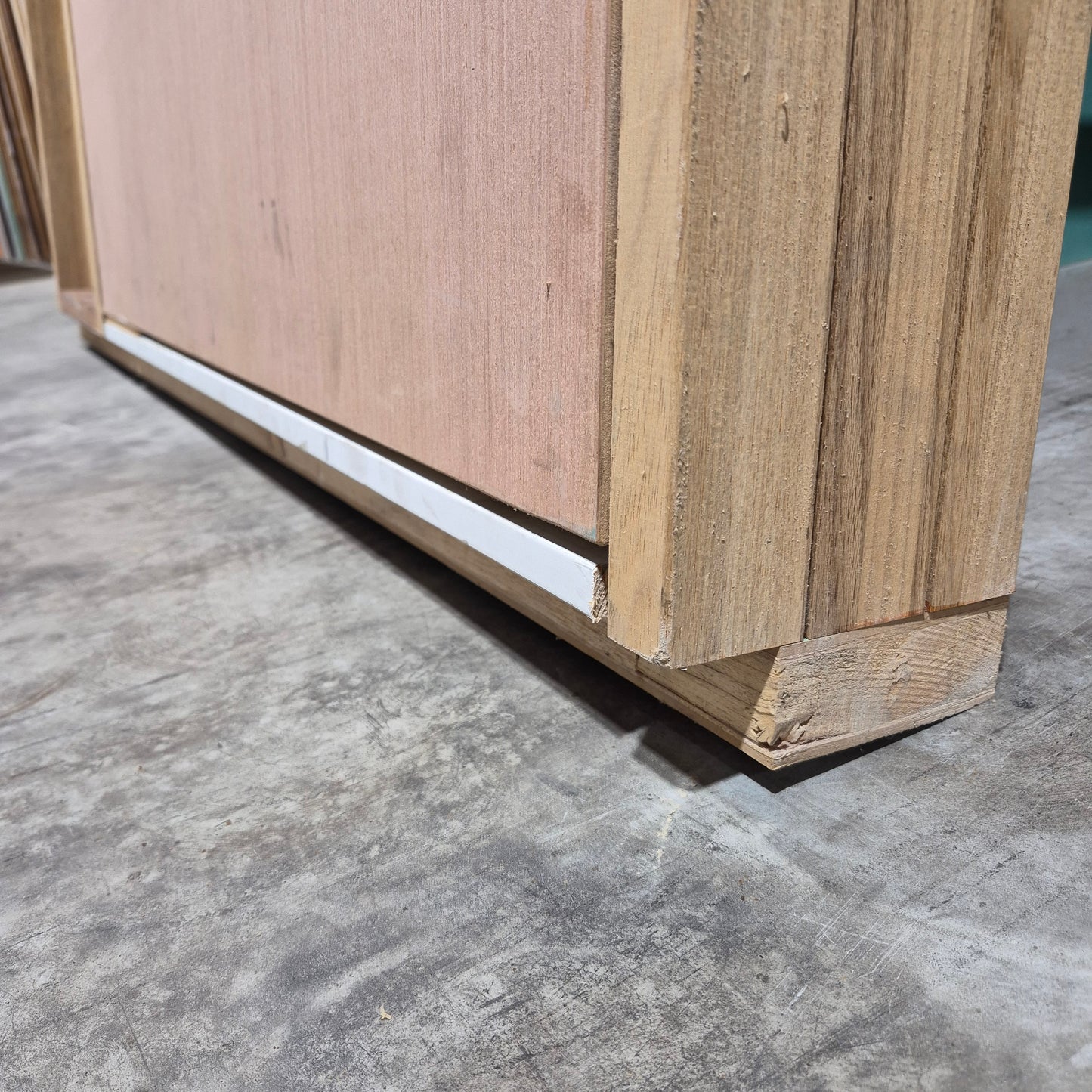 Timber Entry Door - Pre-Hung in a 2400h x 1500w Frame w/ Tinted Glass Sidelite *Factory 2nd* 10711