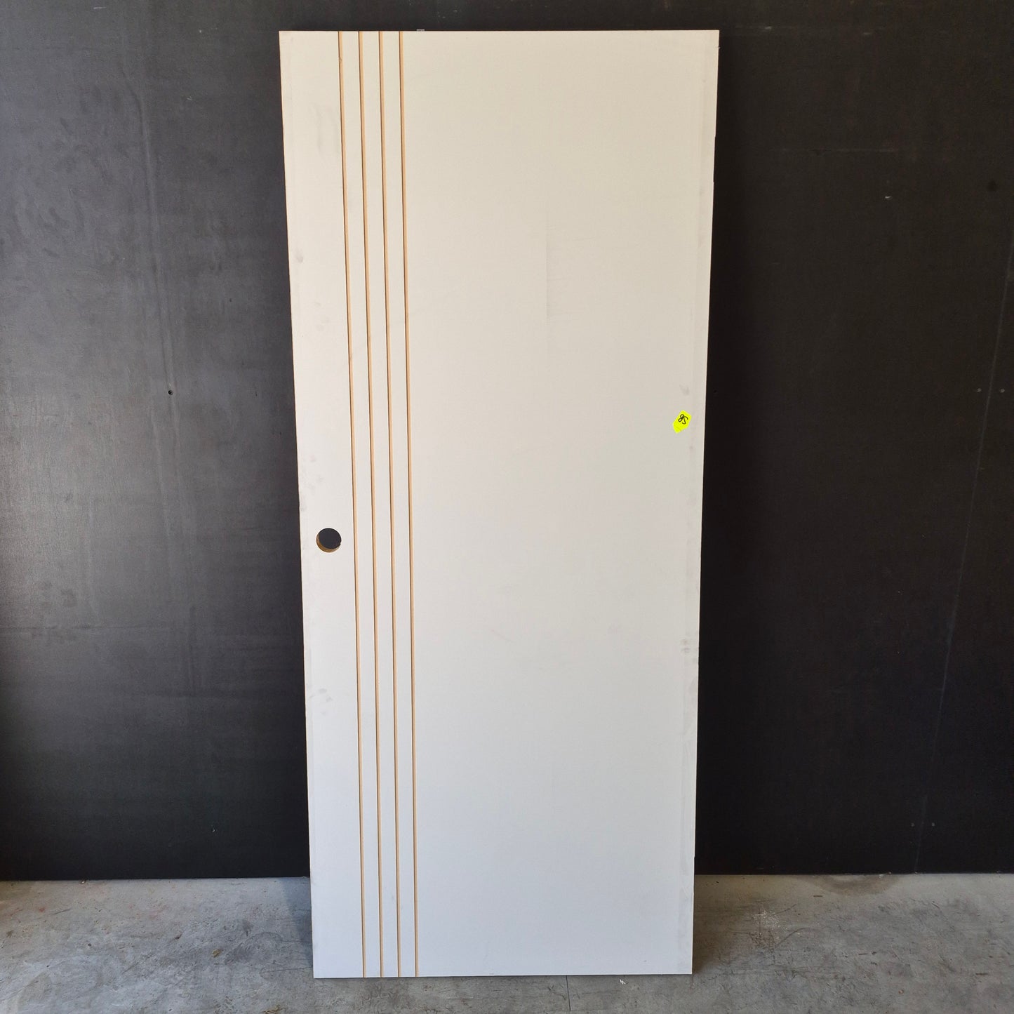 Internal Timber Door - 2040h x 870w  Hollow Core Internal Door w/ Pattern (HAG9) *Factory 2nd* 10712