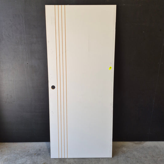 Internal Timber Door - 2040h x 870w  Hollow Core Internal Door w/ Pattern (HAG9) *Factory 2nd* 10712