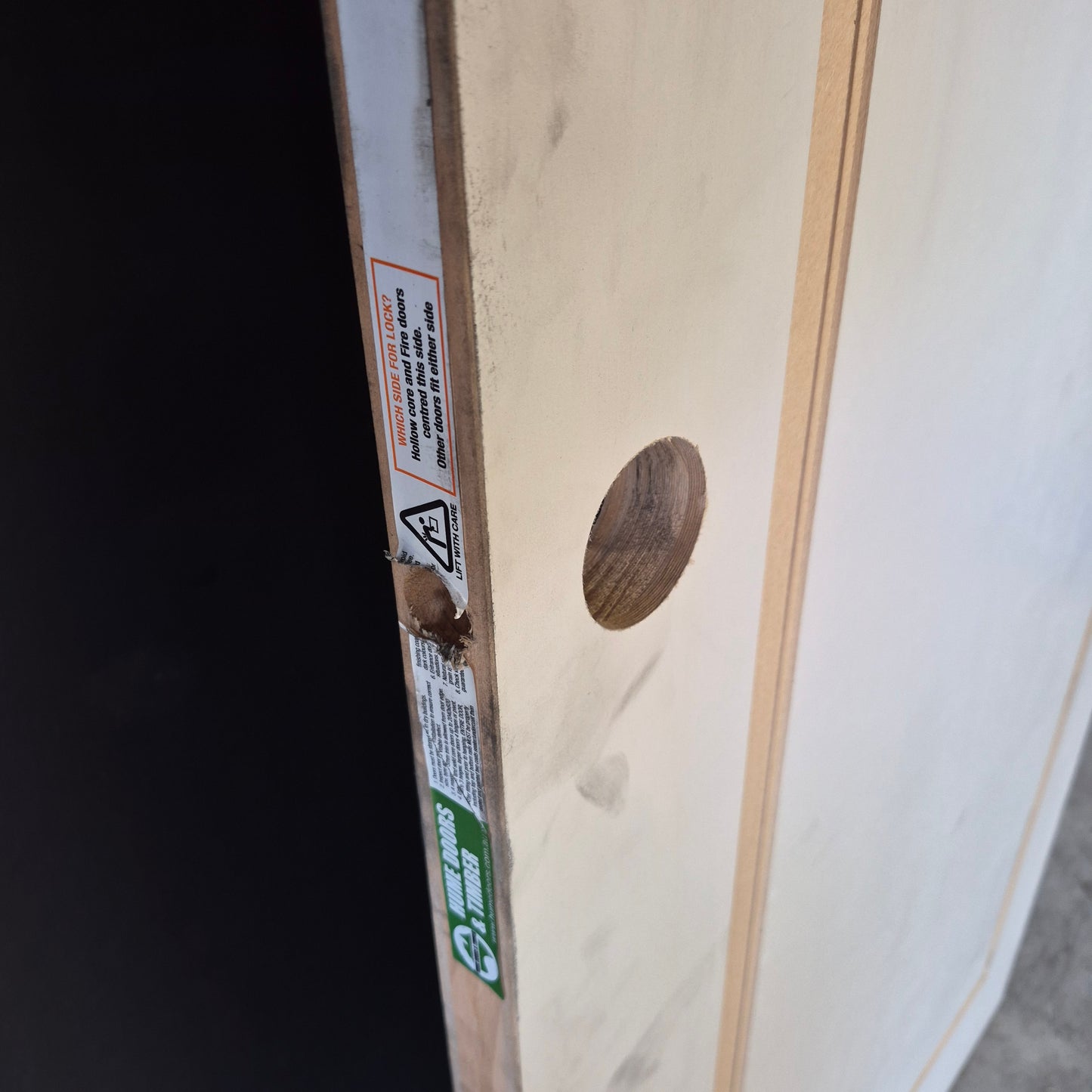 Internal Timber Door - 2340h x 820w  Hollow Core Internal Door w/ Pattern (SOR11) *Factory 2nd* 10716