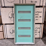 Timber Entry Door - Pre-Hung in a 2102h x 1085w Frame w/ 4 x Obscure Glass *Factory 2nd* 10724