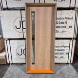 Timber Entry Door - Pre-Hung in a 2092h x 887w Frame w/ 1 x Clear Glass (XN1) *Factory 2nd* 10725