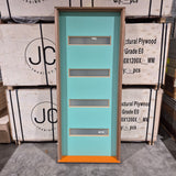Timber Entry Door - Pre-Hung in a 2095h x 887w Frame w/ 4 x Obscure Glass (XN5) *Factory 2nd* 10727