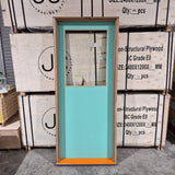 Timber Entry Door - Pre-Hung in a 2093h x 887w Frame w/ 1 x Clear Glass (XF3) *Factory 2nd* 10728