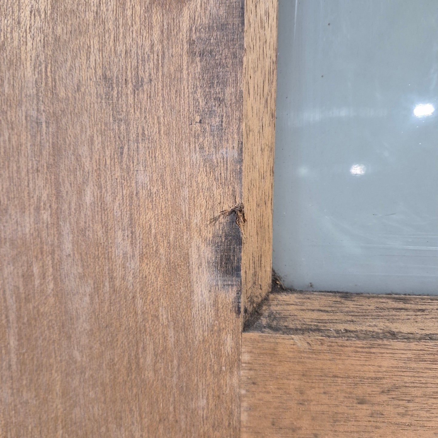 Timber Entry Door - Pre-Hung in a 2095h x 1267w Frame w/ 4 x Obscure Glass (XS24) *Factory 2nd* 10730