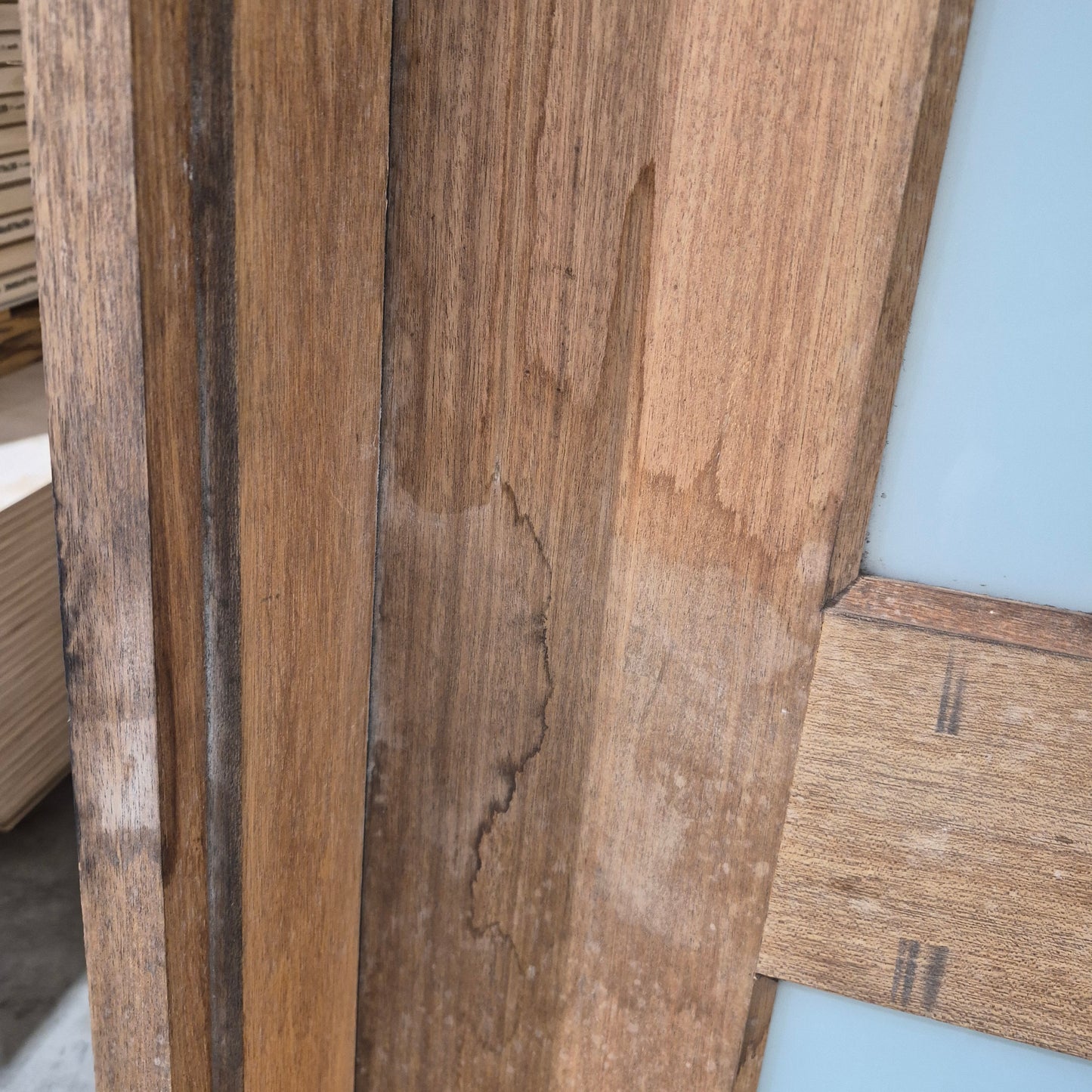 Timber Entry Door - Pre-Hung in a 2095h x 1267w Frame w/ 4 x Obscure Glass (XS24) *Factory 2nd* 10732