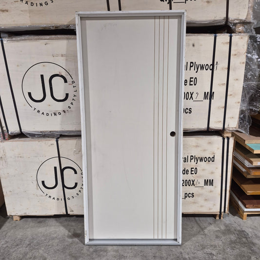 Internal Timber Door - 2040h x 870w Hollow Core, Pre-Hung in a 2090h x 912w Frame *Factory 2nd* 10734