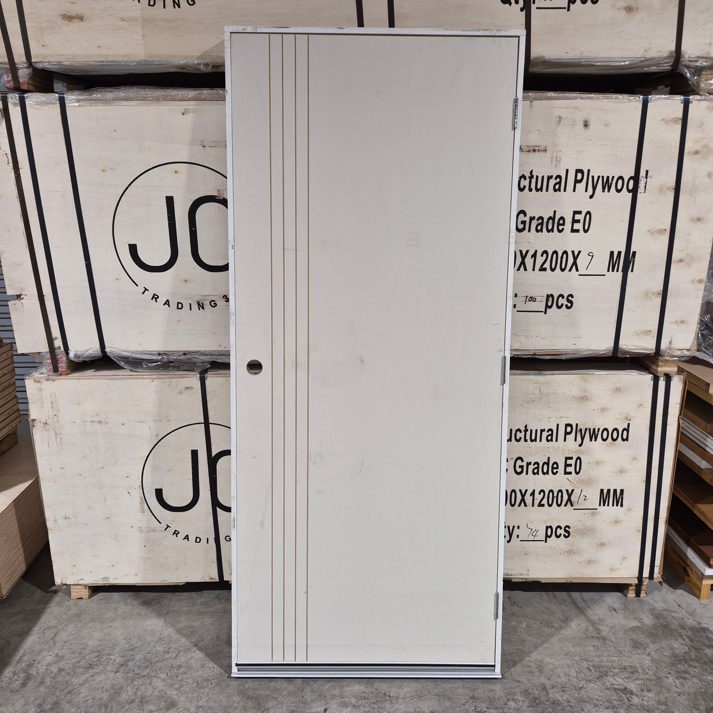 Internal Timber Door - 2040h x 870w Hollow Core, Pre-Hung in a 2090h x 912w Frame *Factory 2nd* 10734