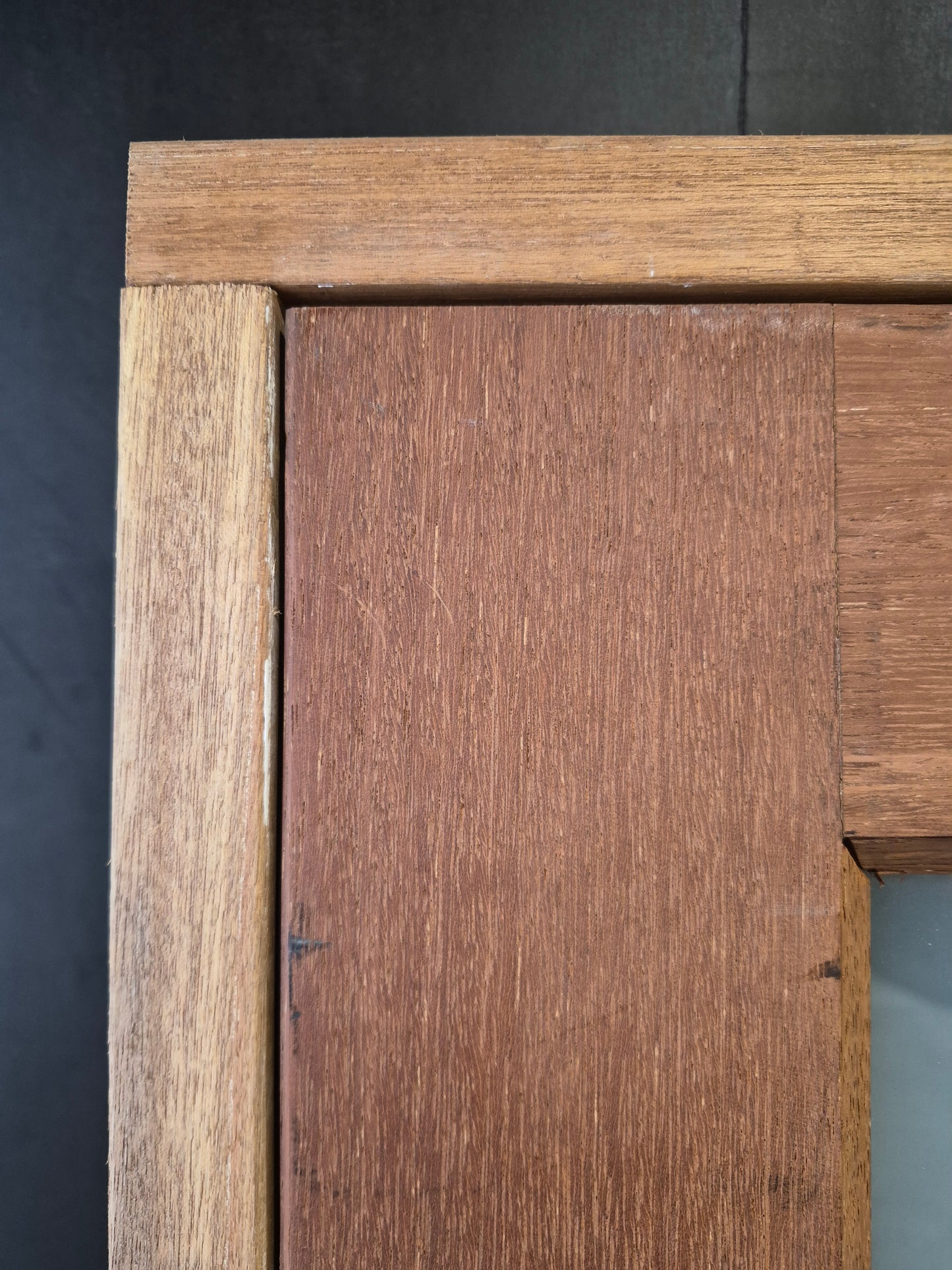 Timber Entry Door - Pre-Hung in a 2105h x 887w Frame w/ 5 x Obscure Glass (SUN AL) *Factory 2nd* 10742