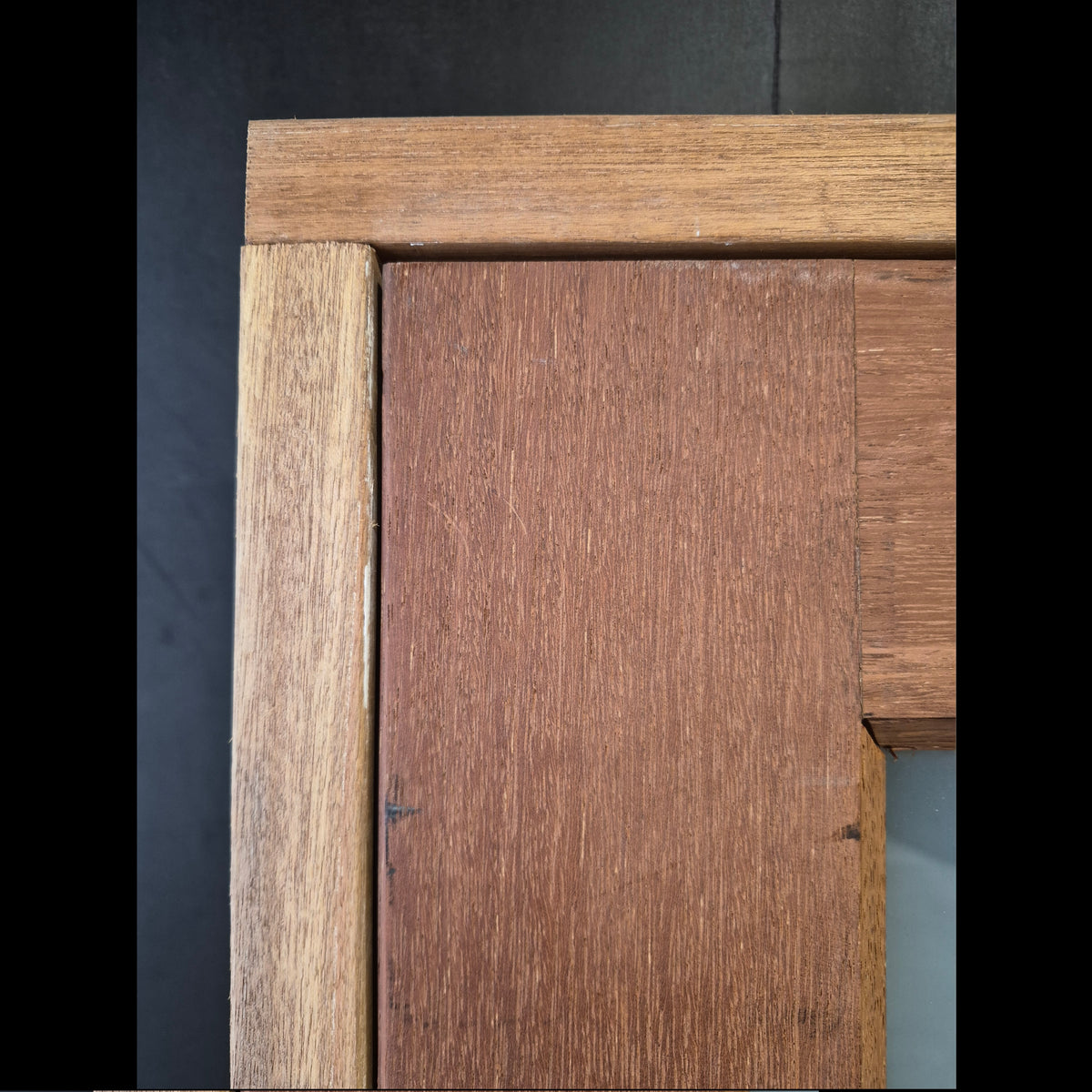 Timber Entry Door - Pre-Hung in a 2105h x 887w Frame w/ 5 x Obscure Glass (SUN AL) *Factory 2nd* 10742