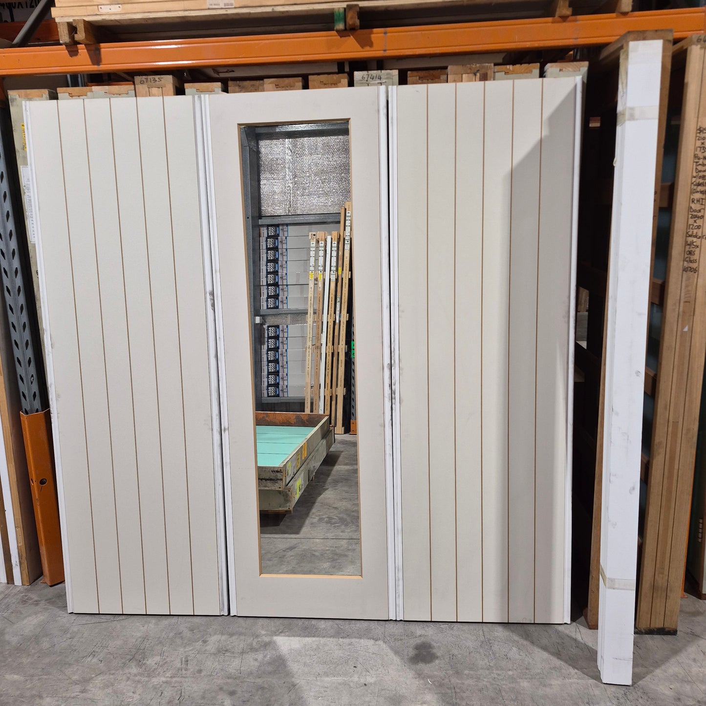 Sliding Wardrobe Set Up - 3 x 2040h x 620w Doors + Tracks To Suit *Factory 2nd* SKU: 10745